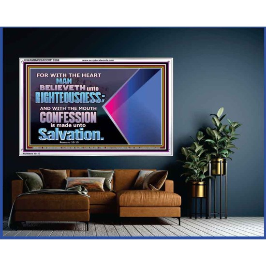 TRUSTING WITH THE HEART LEADS TO RIGHTEOUSNESS  Christian Quotes Acrylic Frame  GWAMBASSADOR10556  