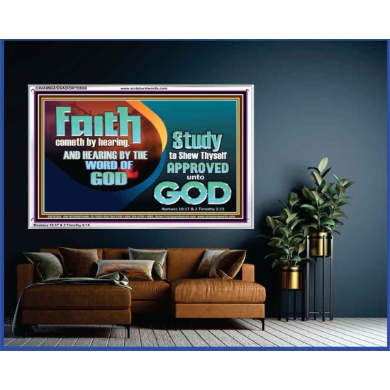 FAITH COMES BY HEARING THE WORD OF CHRIST  Christian Quote Acrylic Frame  GWAMBASSADOR10558  