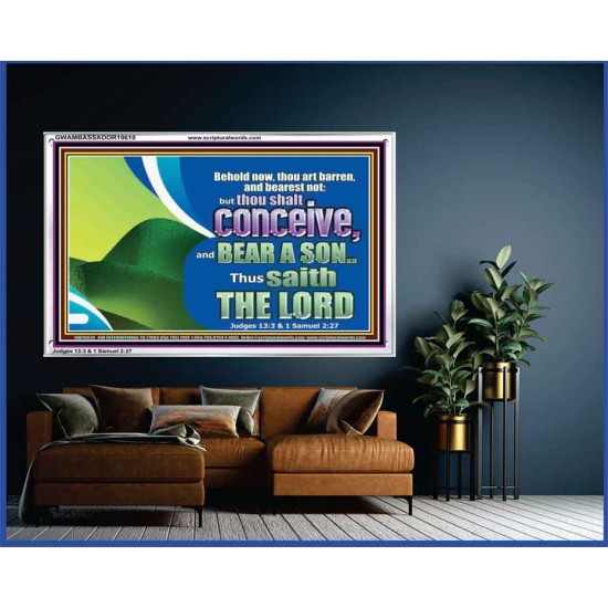 BEHOLD NOW THOU SHALL CONCEIVE  Custom Christian Artwork Acrylic Frame  GWAMBASSADOR10610  