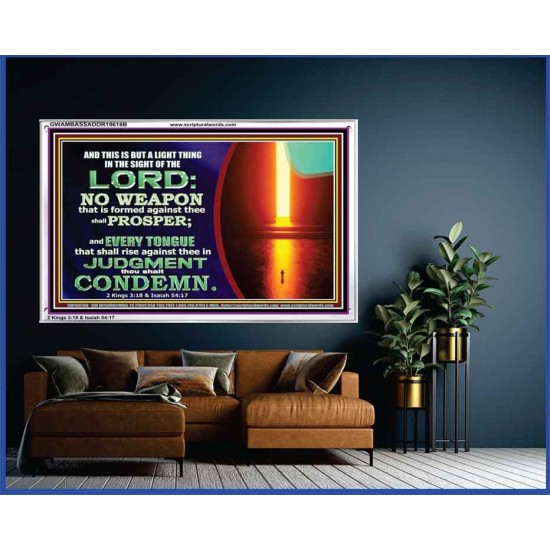 CONDEMN EVERY TONGUE THAT RISES AGAINST YOU IN JUDGEMENT  Custom Inspiration Scriptural Art Acrylic Frame  GWAMBASSADOR10616B  