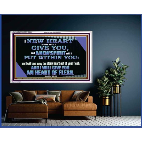 I WILL GIVE YOU A NEW HEART AND NEW SPIRIT  Bible Verse Wall Art  GWAMBASSADOR10633  