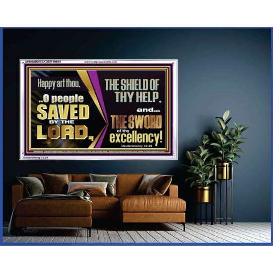 O PEOPLE SAVED BY THE LORD  Children Room Wall Acrylic Frame  GWAMBASSADOR10699  