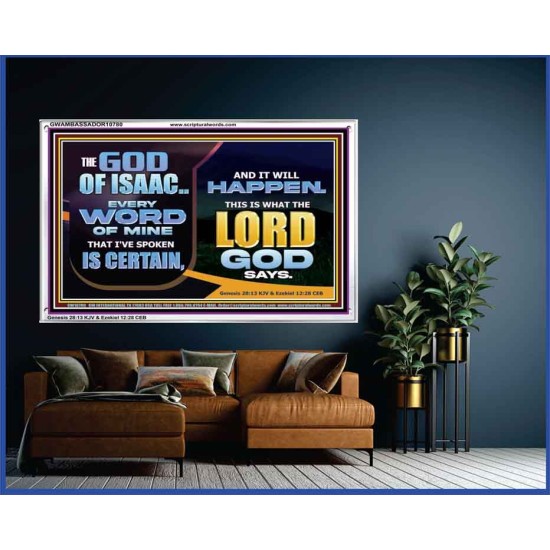 THE WORD OF THE LORD IS CERTAIN AND IT WILL HAPPEN  Modern Christian Wall Décor  GWAMBASSADOR10780  