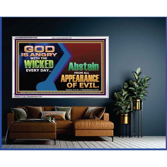 GOD IS ANGRY WITH THE WICKED EVERY DAY  Biblical Paintings Acrylic Frame  GWAMBASSADOR10790  