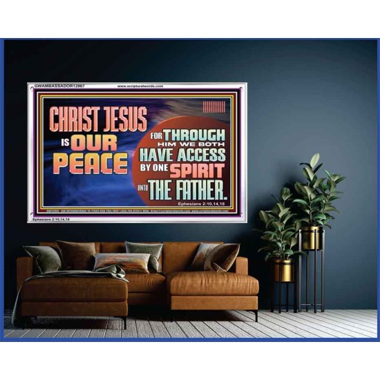 CHRIST JESUS IS OUR PEACE  Christian Paintings Acrylic Frame  GWAMBASSADOR12967  