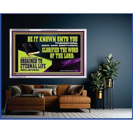 GLORIFIED THE WORD OF THE LORD  Righteous Living Christian Acrylic Frame  GWAMBASSADOR13070  