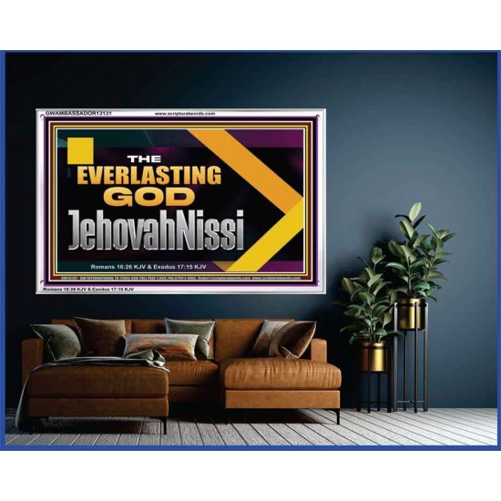 THE EVERLASTING GOD JEHOVAHNISSI  Contemporary Christian Art Acrylic Frame  GWAMBASSADOR13131  