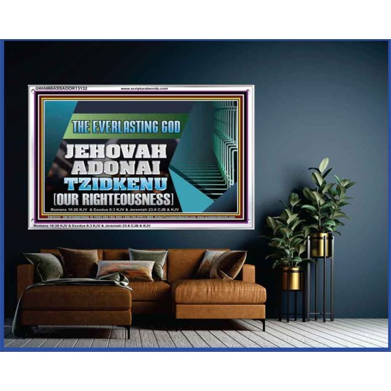 THE EVERLASTING GOD JEHOVAH ADONAI TZIDKENU OUR RIGHTEOUSNESS  Contemporary Christian Paintings Acrylic Frame  GWAMBASSADOR13132  