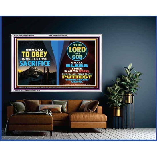 GOD SHALL BLESS THEE IN ALL THY WORKS  Ultimate Power Acrylic Frame  GWAMBASSADOR9551  