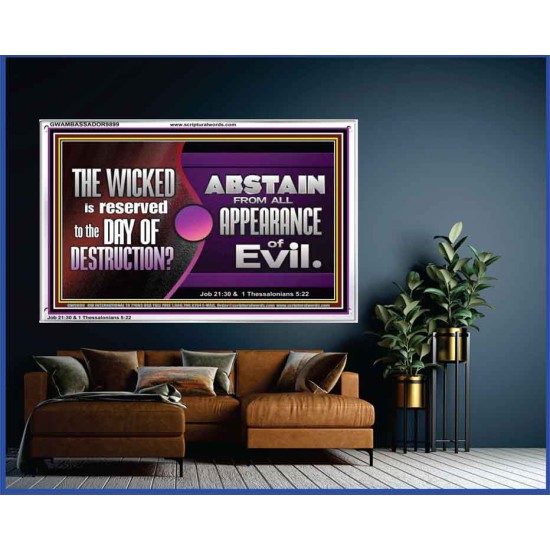 THE WICKED RESERVED FOR DAY OF DESTRUCTION  Acrylic Frame Scripture Décor  GWAMBASSADOR9899  