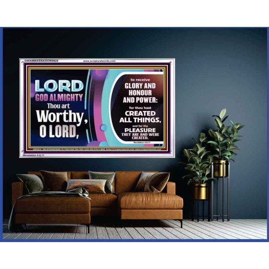 LORD GOD ALMIGHTY HOSANNA IN THE HIGHEST  Contemporary Christian Wall Art Acrylic Frame  GWAMBASSADOR9925  