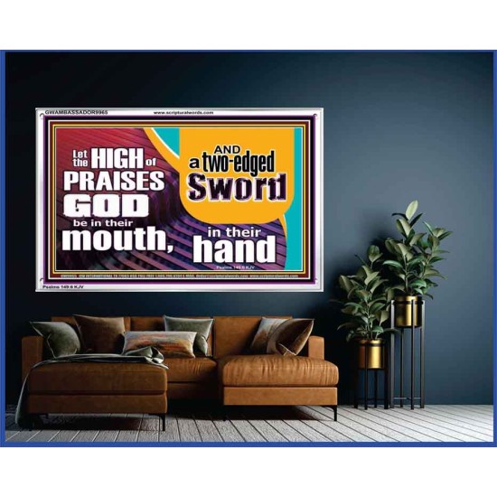 A TWO EDGED SWORD  Contemporary Christian Wall Art Acrylic Frame  GWAMBASSADOR9965  