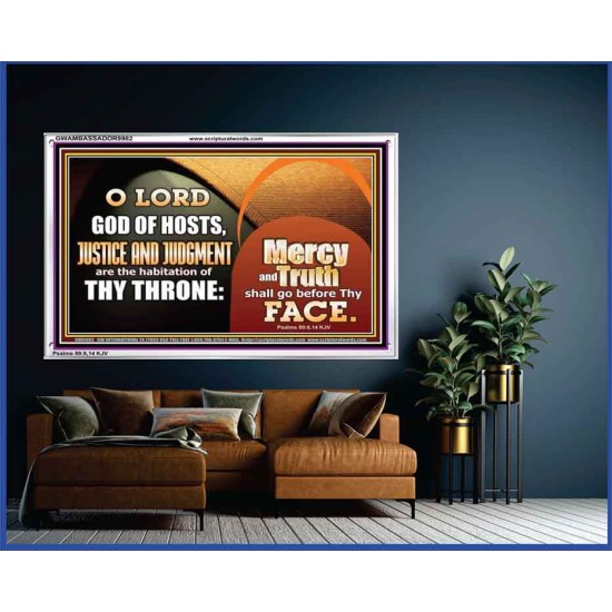 MERCY AND TRUTH SHALL GO BEFORE THEE O LORD OF HOSTS  Christian Wall Art  GWAMBASSADOR9982  