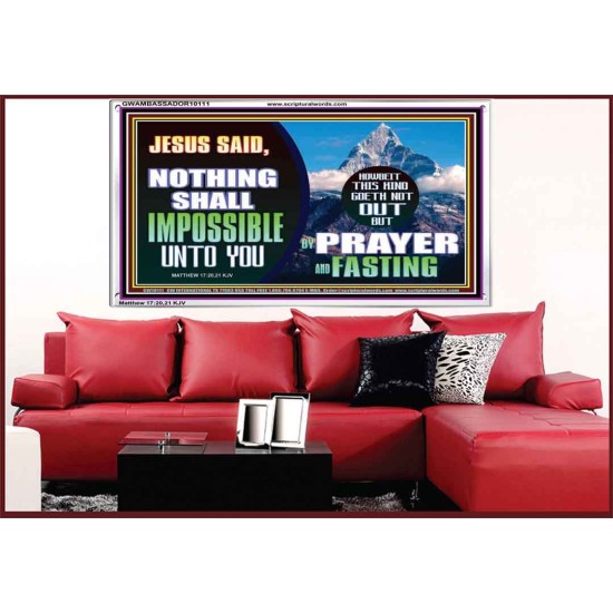WITH GOD NOTHING SHALL BE IMPOSSIBLE  Modern Wall Art  GWAMBASSADOR10111  