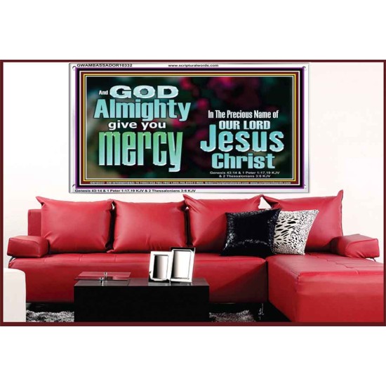 GOD ALMIGHTY GIVES YOU MERCY  Bible Verse for Home Acrylic Frame  GWAMBASSADOR10332  