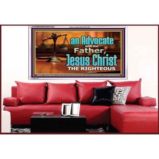 CHRIST JESUS OUR ADVOCATE WITH THE FATHER  Bible Verse for Home Acrylic Frame  GWAMBASSADOR10344  
