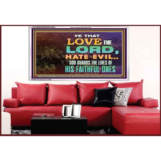 GOD GUARDS THE LIVES OF HIS FAITHFUL ONES  Children Room Wall Acrylic Frame  GWAMBASSADOR10405  