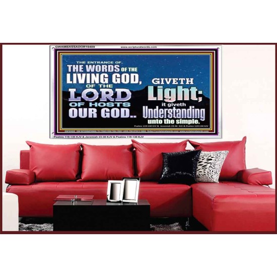 THE WORDS OF LIVING GOD GIVETH LIGHT  Unique Power Bible Acrylic Frame  GWAMBASSADOR10409  
