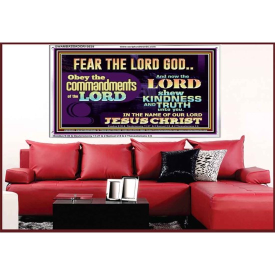 OBEY THE COMMANDMENT OF THE LORD  Contemporary Christian Wall Art Acrylic Frame  GWAMBASSADOR10539  