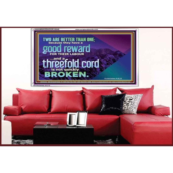 TWO ARE BETTER THAN ONE  Contemporary Christian Wall Art Acrylic Frame  GWAMBASSADOR10548  