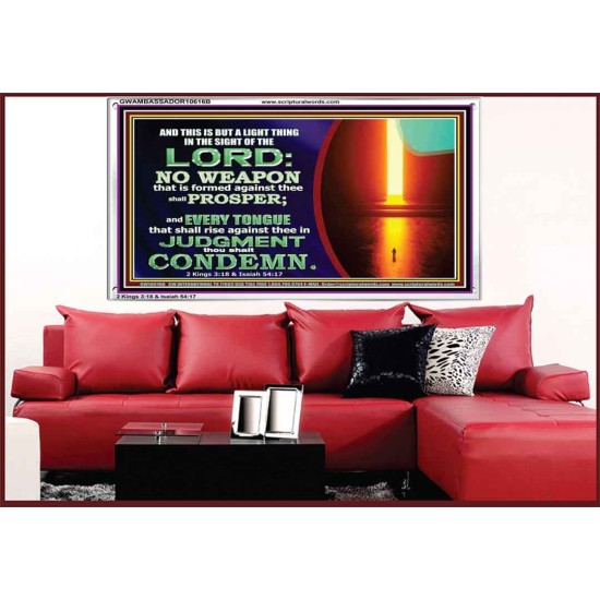 CONDEMN EVERY TONGUE THAT RISES AGAINST YOU IN JUDGEMENT  Custom Inspiration Scriptural Art Acrylic Frame  GWAMBASSADOR10616B  