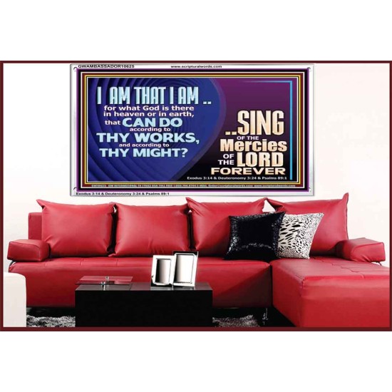 I AM THAT I AM GREAT AND MIGHTY GOD  Bible Verse for Home Acrylic Frame  GWAMBASSADOR10625  