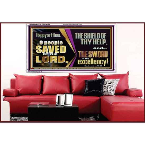 O PEOPLE SAVED BY THE LORD  Children Room Wall Acrylic Frame  GWAMBASSADOR10699  