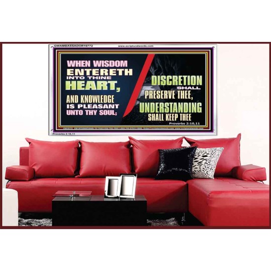 KNOWLEDGE IS PLEASANT UNTO THY SOUL UNDERSTANDING SHALL KEEP THEE  Bible Verse Acrylic Frame  GWAMBASSADOR10772  