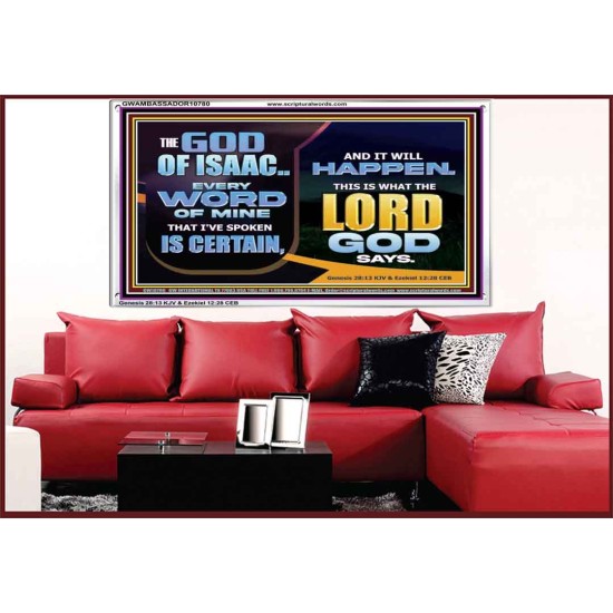 THE WORD OF THE LORD IS CERTAIN AND IT WILL HAPPEN  Modern Christian Wall Décor  GWAMBASSADOR10780  