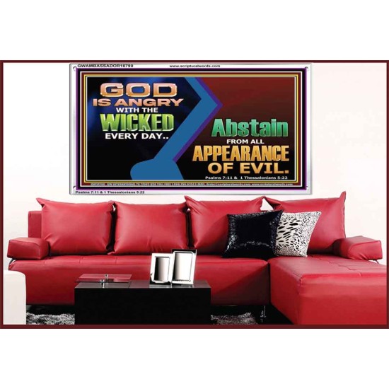 GOD IS ANGRY WITH THE WICKED EVERY DAY  Biblical Paintings Acrylic Frame  GWAMBASSADOR10790  