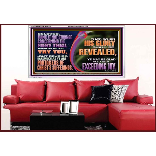 THINK IT NOT STRANGE CONCERNING THE FIERY TRIAL WHICH IS TO TRY YOU  Modern Christian Wall Décor Acrylic Frame  GWAMBASSADOR12071  