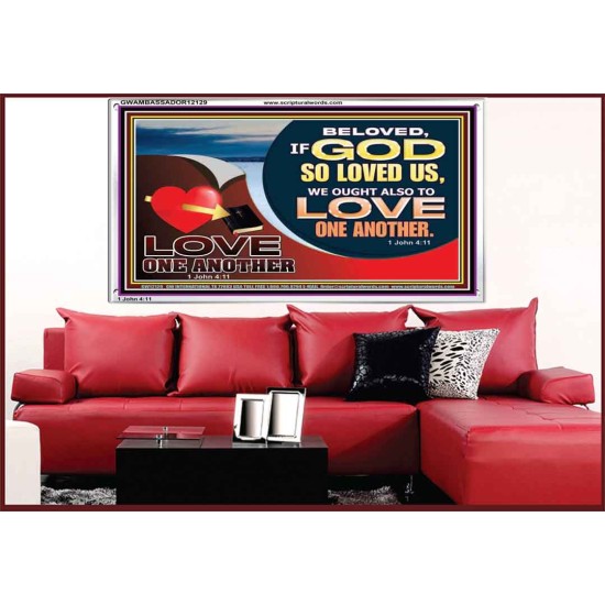 LOVE ONE ANOTHER  Custom Contemporary Christian Wall Art  GWAMBASSADOR12129  