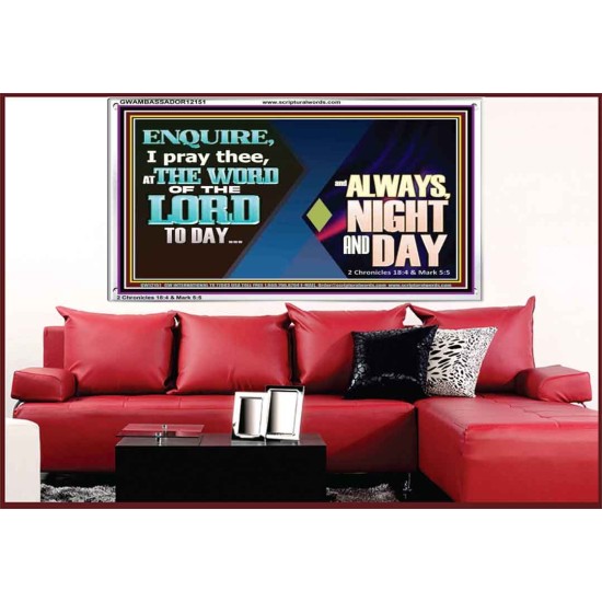 THE WORD OF THE LORD TO DAY  New Wall Décor  GWAMBASSADOR12151  
