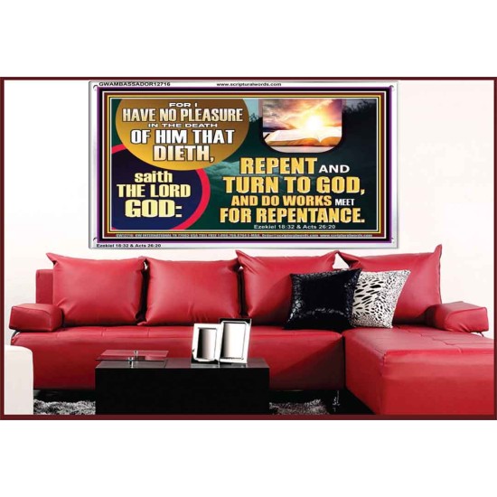 REPENT AND TURN TO GOD AND DO WORKS MEET FOR REPENTANCE  Christian Quotes Acrylic Frame  GWAMBASSADOR12716  