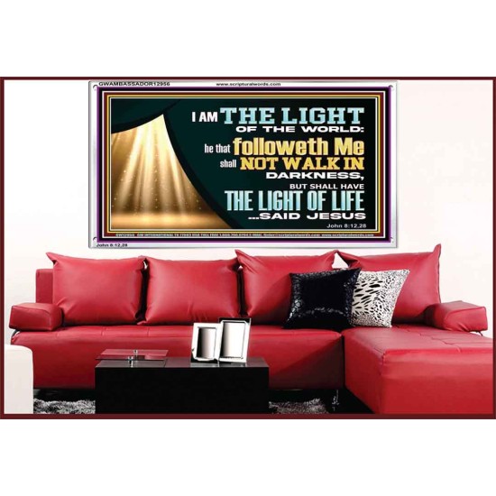 HE THAT FOLLOWETH ME SHALL NOT WALK IN DARKNESS  Modern Christian Wall Décor  GWAMBASSADOR12956  