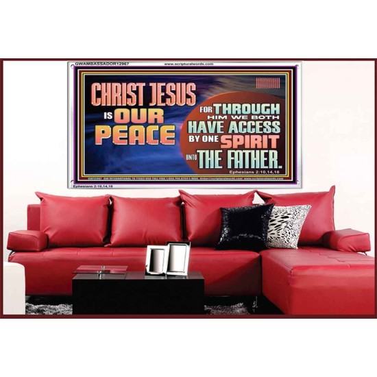 CHRIST JESUS IS OUR PEACE  Christian Paintings Acrylic Frame  GWAMBASSADOR12967  