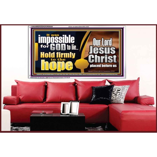 GOD NEVER LIE ONLY BELIEVE  Art & Wall Décor  GWAMBASSADOR9820  