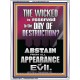 ABSTAIN FROM ALL APPEARANCE OF EVIL  Unique Scriptural Portrait  GWAMBASSADOR10009  