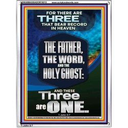 THE THREE THAT BEAR RECORD IN HEAVEN  Righteous Living Christian Portrait  GWAMBASSADOR10012  