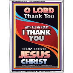 THANK YOU OUR LORD JESUS CHRIST  Sanctuary Wall Portrait  GWAMBASSADOR10016  "32x48"