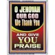 JEHOVAH OUR GOD WE GIVE YOU PRAISE  Unique Power Bible Portrait  GWAMBASSADOR10019  