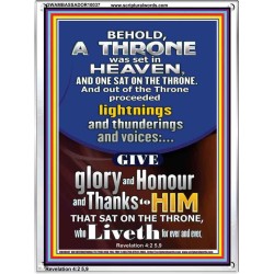 LIGHTNINGS AND THUNDERINGS AND VOICES  Scripture Art Portrait  GWAMBASSADOR10037  "32x48"