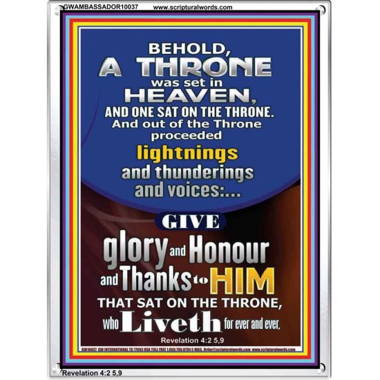 LIGHTNINGS AND THUNDERINGS AND VOICES  Scripture Art Portrait  GWAMBASSADOR10037  