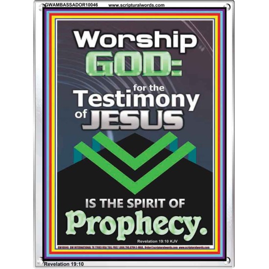TESTIMONY OF JESUS IS THE SPIRIT OF PROPHECY  Kitchen Wall Décor  GWAMBASSADOR10046  
