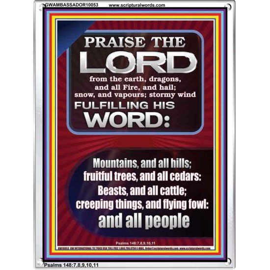 PRAISE HIM - STORMY WIND FULFILLING HIS WORD  Business Motivation Décor Picture  GWAMBASSADOR10053  