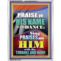 PRAISE HIM IN DANCE, TIMBREL AND HARP  Modern Art Picture  GWAMBASSADOR10057  "32x48"