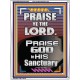 PRAISE GOD IN HIS SANCTUARY  Art & Wall Décor  GWAMBASSADOR10061  