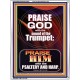PRAISE HIM WITH TRUMPET, PSALTERY AND HARP  Inspirational Bible Verses Portrait  GWAMBASSADOR10063  
