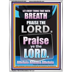 PRAISE YE THE LORD ALLELUIA ALLEUIA ALLEUIA  Portrait Scripture Décor  GWAMBASSADOR10067  "32x48"