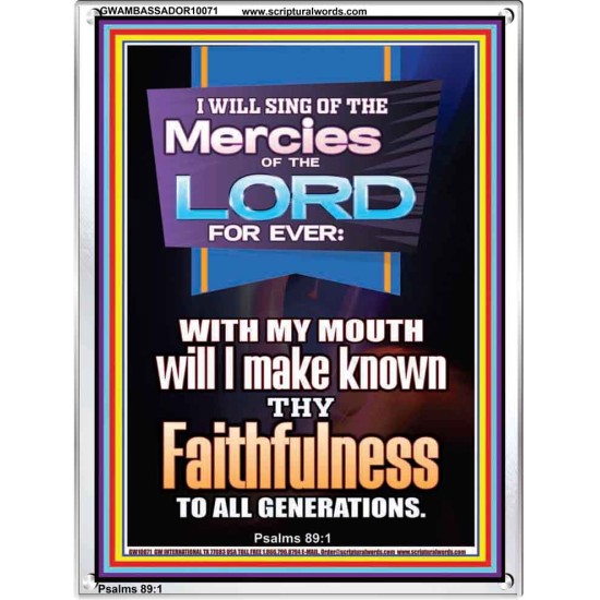 SING OF THE MERCY OF THE LORD  Décor Art Work  GWAMBASSADOR10071  